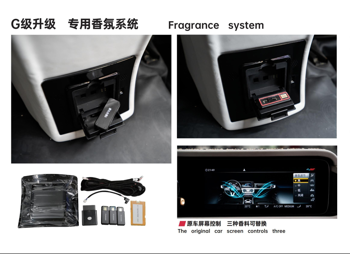 Car-Specific Fragrance System for Benz G-Class,Original Screen Control, 3 Scents Replaceable.Selena