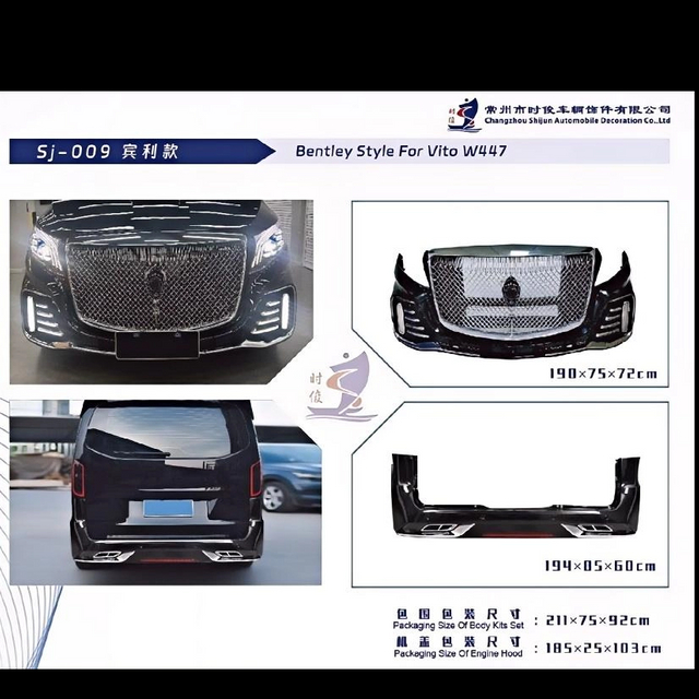 Auto Bodykits for Benz Vito W447，Bentley Style,selena