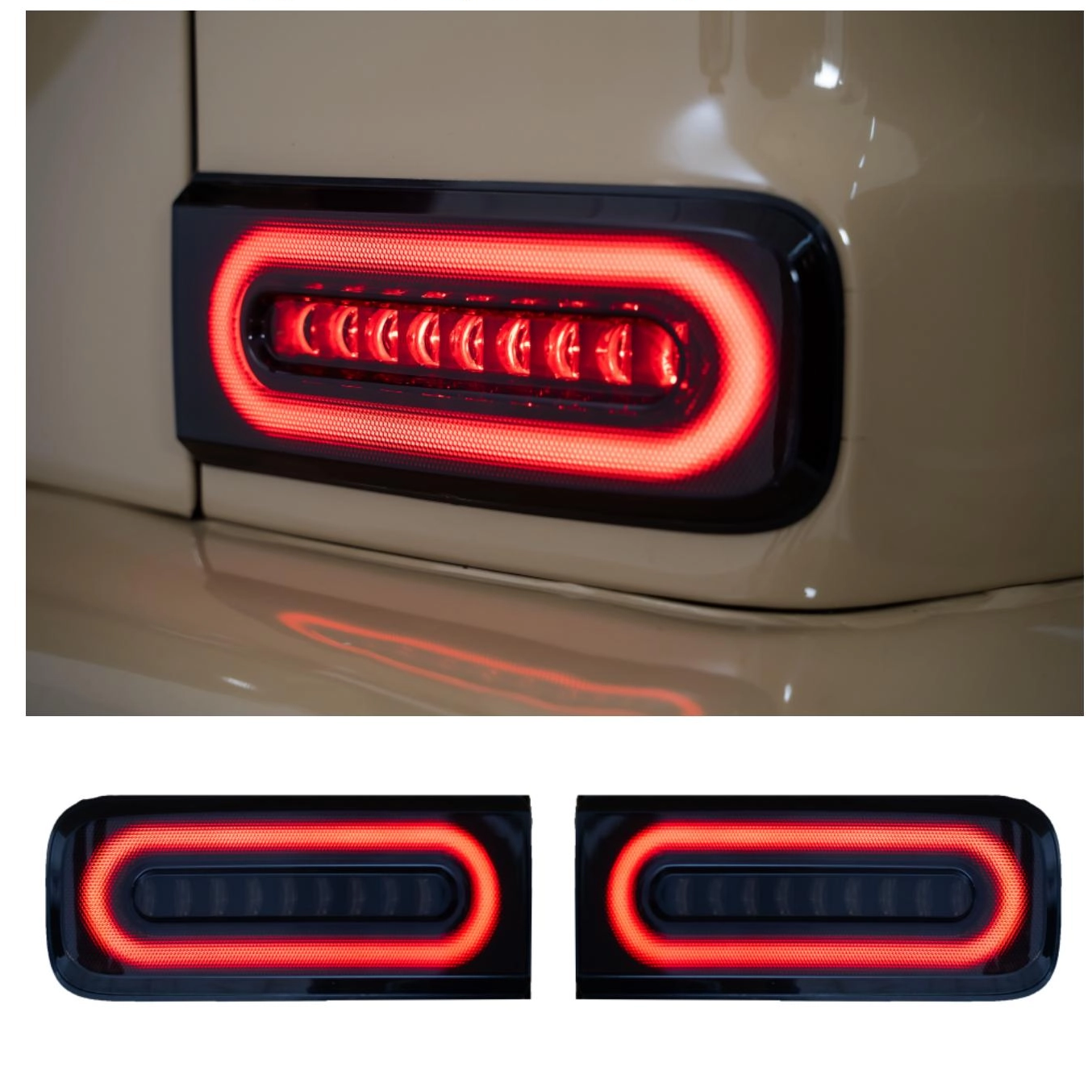 Dynamic Flow Taillight Upgrade for Benz G-Class, Sports Style with Sequential Animation.C