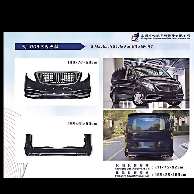 Auto Bodykits for Benz Vito W447,Maybach S-Style（Includes Hood Replacement）,selena