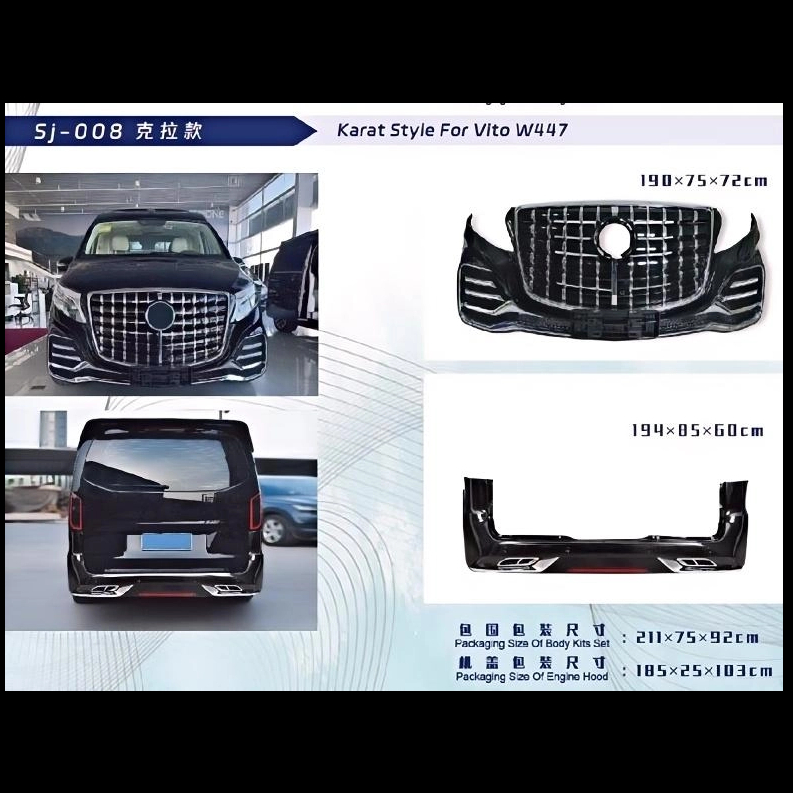 Auto Body kits for Benz Vito W447, Karat Style.C