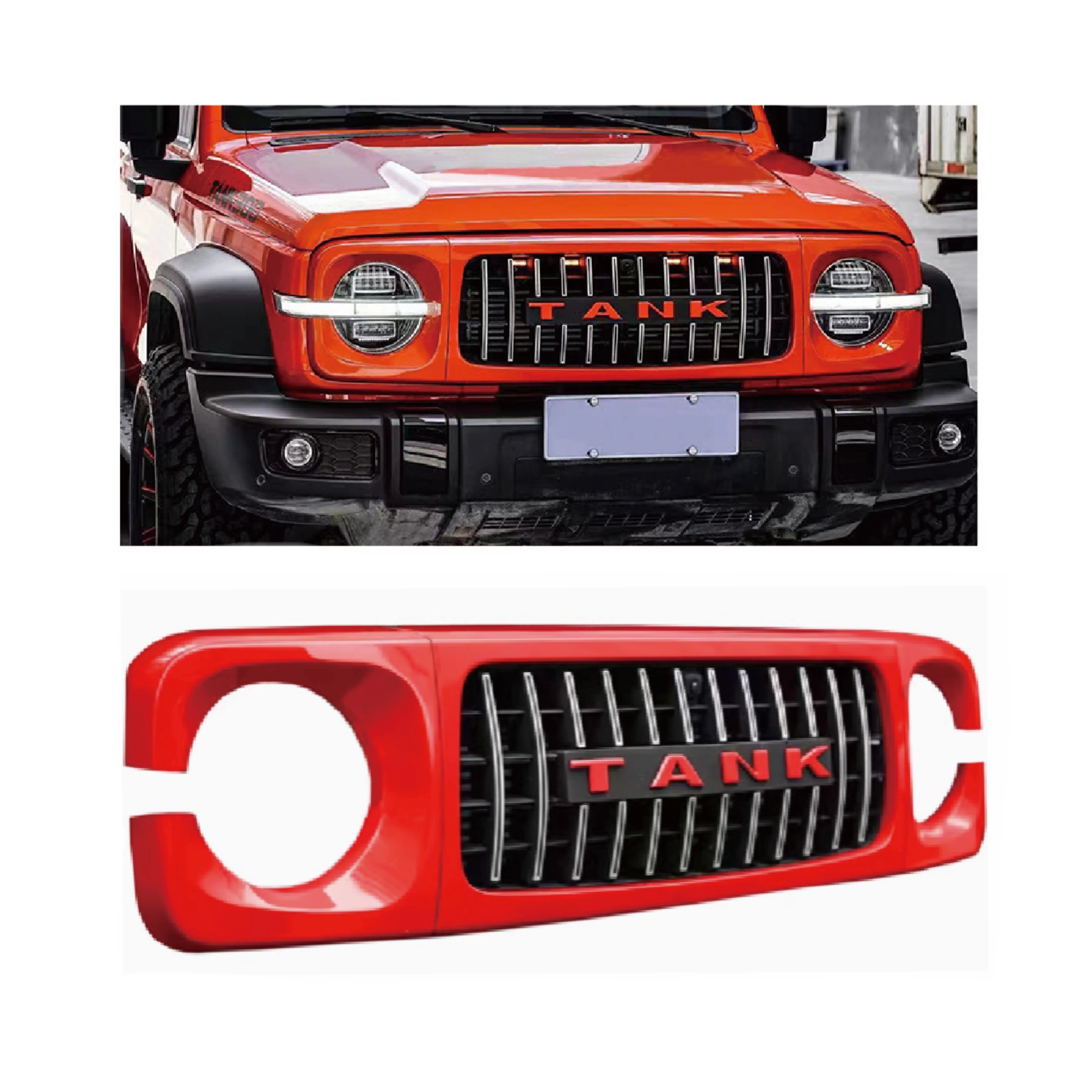Raptor-style Front Grille And Grille Linght Kit for Tank 300