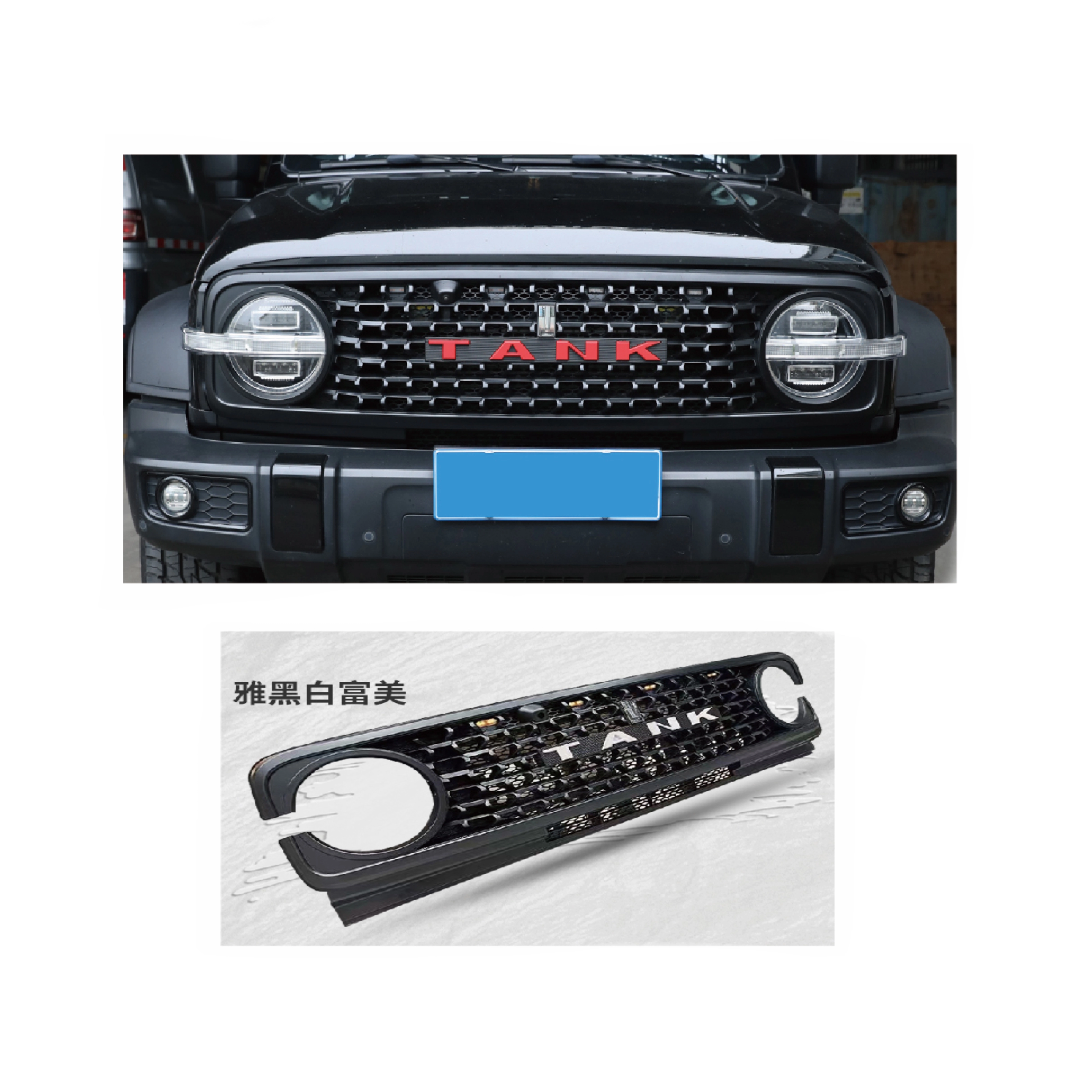 Raptor-style Front Grille And Grille Linght Kit for Tank 300